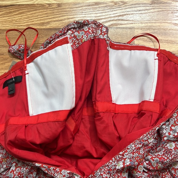 J. Crew Liberty Tie Front Strapless Dress size 12 - Picture 12 of 16